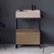 Modern Console Vanity, Travertine Style Sink, 27
